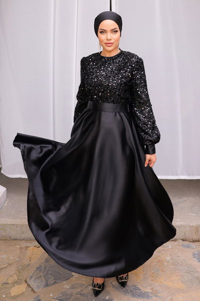 A.S.M.K. - Evening Dress 2537ASMK1074-MS Black - 390785