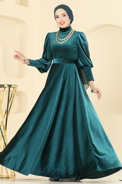 M.E.Y. - Evening Dress 2586MEY846-MS Emerald - 403750