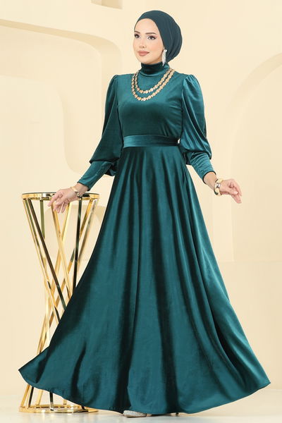 M.E.Y. - فستان سهرة زيتي 2586MEY846-MS - 403749