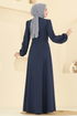 Evening Dress 2597ASMK1074-MS Navy Blue - Thumbnail