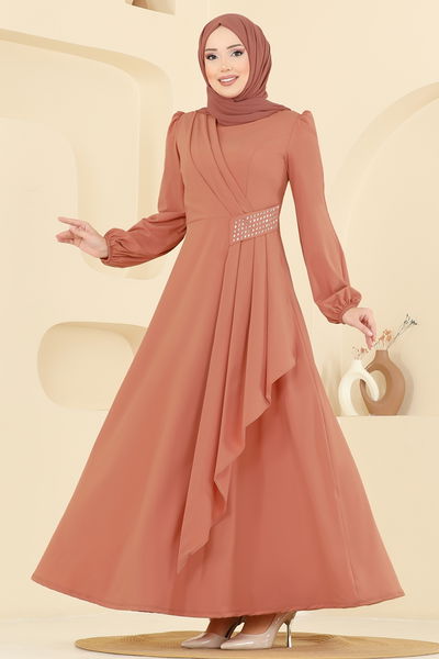 A.S.M.K. - Evening Dress 2597ASMK1074-MS Salmon - 418913