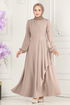 فستان سهرة بيج 2597ASMK1074-MS - Thumbnail