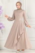 فستان سهرة بيج 2597ASMK1074-MS - Thumbnail