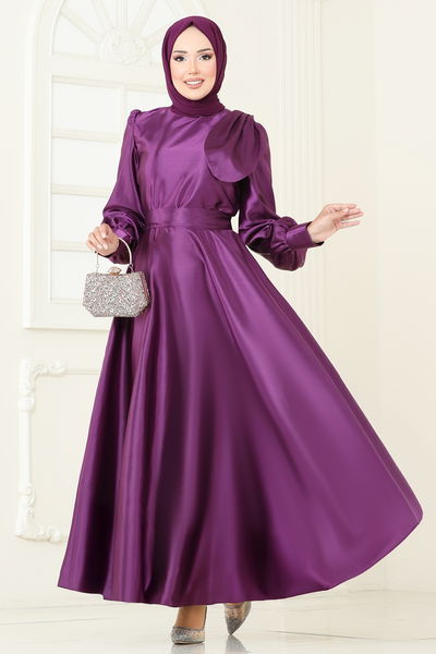 A.S.M.K. - فستان سهرة ليلكي غامق 2745ASMK1074-MS - 382729