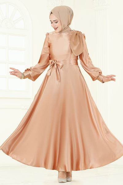 A.S.M.K. - فستان سهرة بيج 2745ASMK1074-MS - 430273