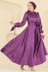 Evening Dress 2746ASMK1074-MS Dark Lilac - Thumbnail