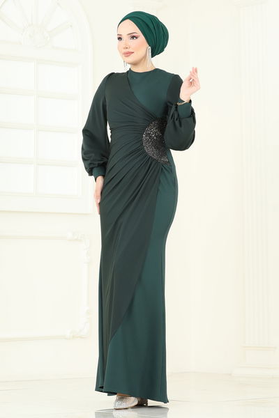 A.S.M.K. - Evening Dress 2770ASMK1074-MS Emerald - 388168