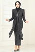 Evening Dress 2782ASMK1074-MS Black - Thumbnail
