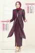 Evening Dress 2782ASMK1074-MS Damson - Thumbnail