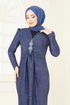 فستان سهرة ازرق 2782ASMK1074-MS - Thumbnail