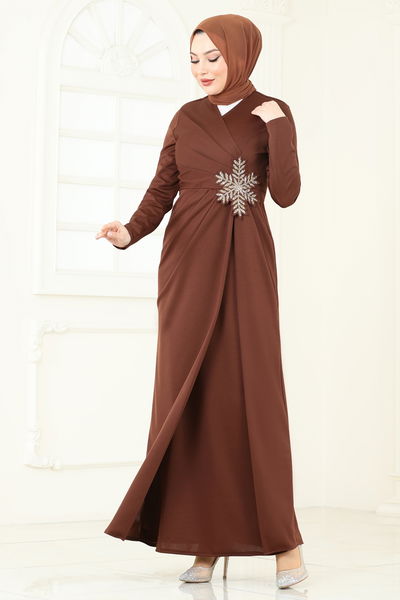 A.S.M.K. - Evening Dress 2792ASMK1074-MS Tan - 400240