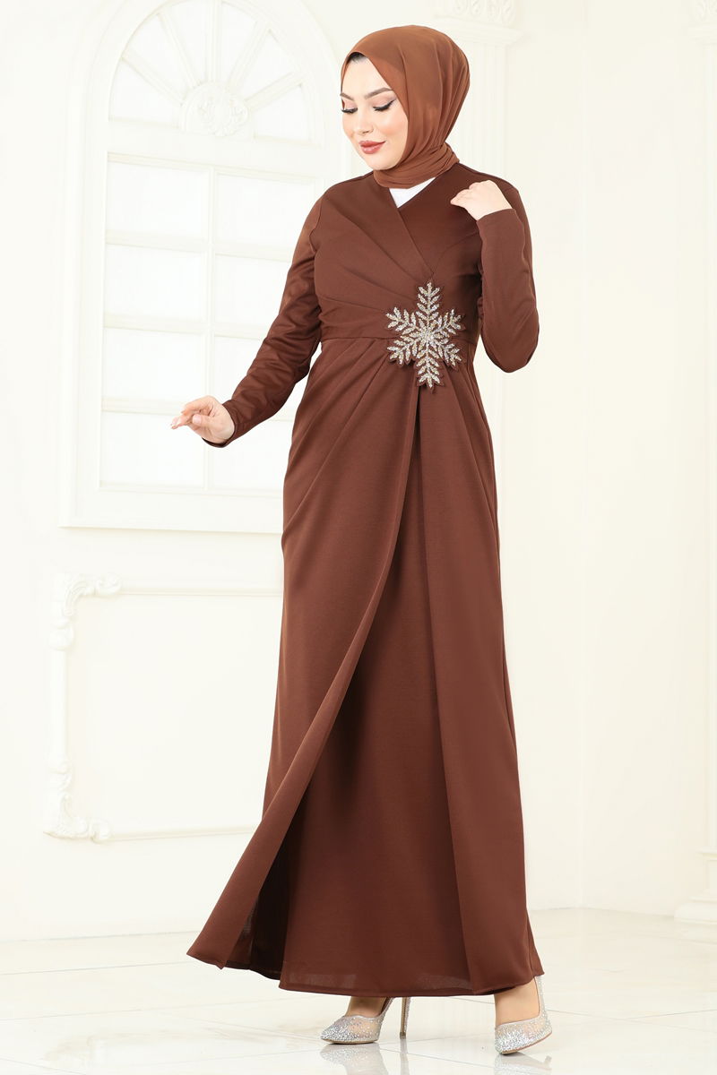 Evening Dress 2792ASMK1074-MS Tan