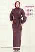 Evening Dress 2807ASMK1074-MS Burgundy - Thumbnail