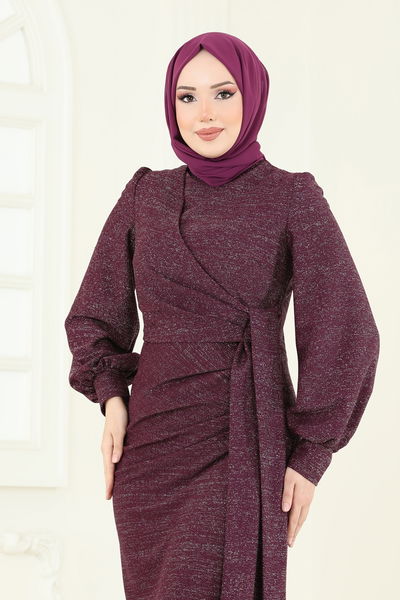 A.S.M.K. - Evening Dress 2807ASMK1074-MS Damson - 388954