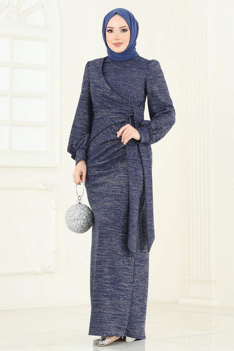 Evening Dress 2807ASMK1074-MS Indigo