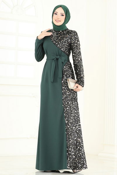 A.S.M.K. - Evening Dress 2808ASMK1074-MS Emerald - 382642