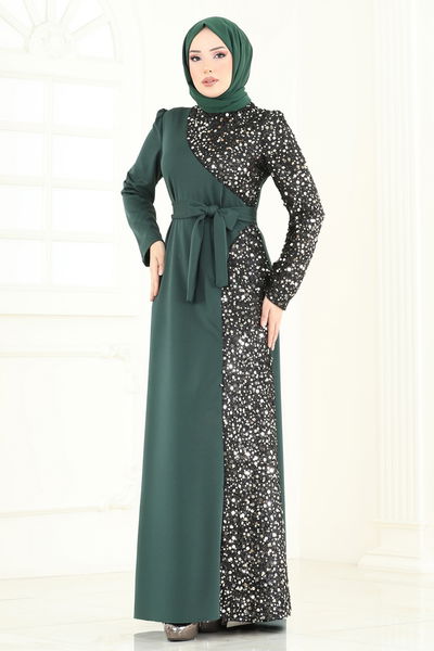 A.S.M.K. - Evening Dress 2808ASMK1074-MS Emerald - 382643