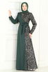 Evening Dress 2808ASMK1074-MS Emerald - Thumbnail