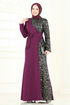 Evening Dress 2808ASMK1074-MS Purple - Thumbnail