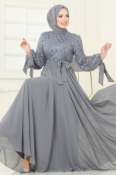 E.L.C. - Evening Dress 2814ELC1143-MS Gray - 386965