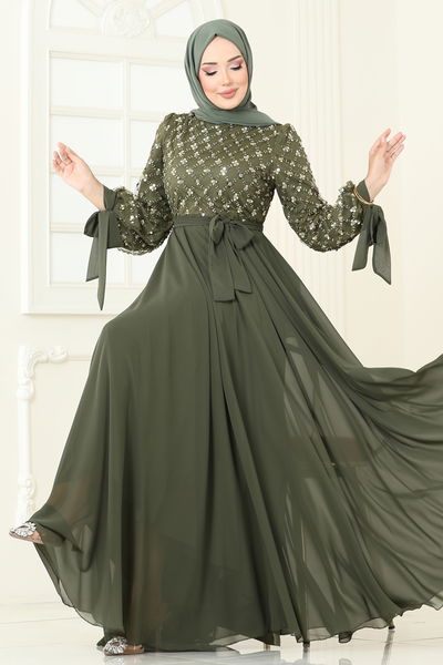 E.L.C. - Evening Dress 2814ELC1143-MS Khaki - 386959