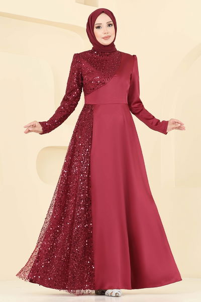 E.L.C. - Evening Dress 2818ELC1143-MS Burgundy - 392974