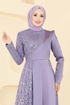 Evening Dress 2818ELC1143-MS Lilac - Thumbnail