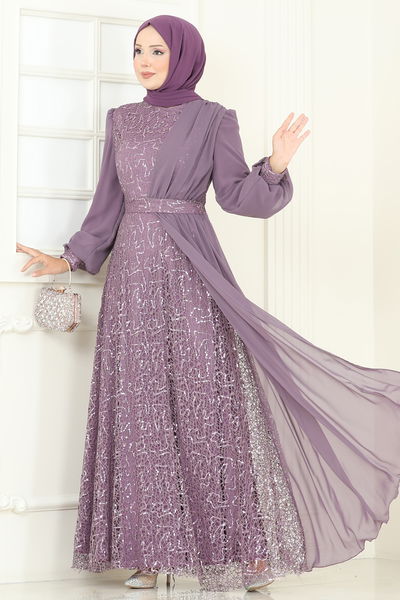 E.L.C. - Evening Dress 2819ELC1143-MS Dark Lilac - 393146