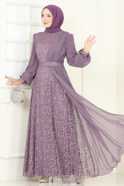 E.L.C. - Evening Dress 2819ELC1143-MS Dark Lilac