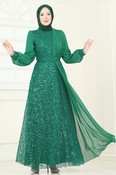 E.L.C. - Evening Dress 2819ELC1143-MS Emerald - 393142