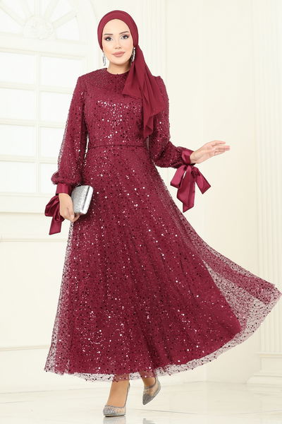 E.L.C. - Evening Dress 2822ELC1143-MS Burgundy - 394841