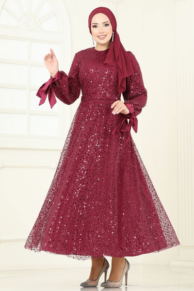 E.L.C. - Evening Dress 2822ELC1143-MS Burgundy - 394843