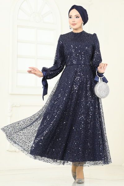 E.L.C. - Evening Dress 2822ELC1143-MS Navy Blue - 394846