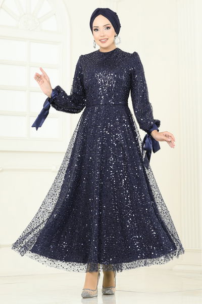 E.L.C. - Evening Dress 2822ELC1143-MS Navy Blue - 394847