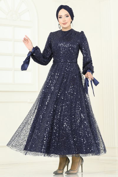 E.L.C. - Evening Dress 2822ELC1143-MS Navy Blue - 394848