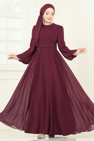 E.L.C. - Evening Dress 2823ELC1143-MS Burgundy - 394886