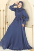 فستان سهرة أزرق 2826ELC1143-MS - Thumbnail