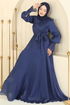 Evening Dress 2826ELC1143-MS Navy Blue - Thumbnail