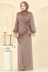 فستان سهرة بيج 2829ELCK1161-MS - Thumbnail