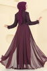 Evening Dress 2830ELC1143-MS Damson - Thumbnail