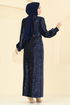 Evening Dress 2834ELC1143-MS Navy Blue - Thumbnail