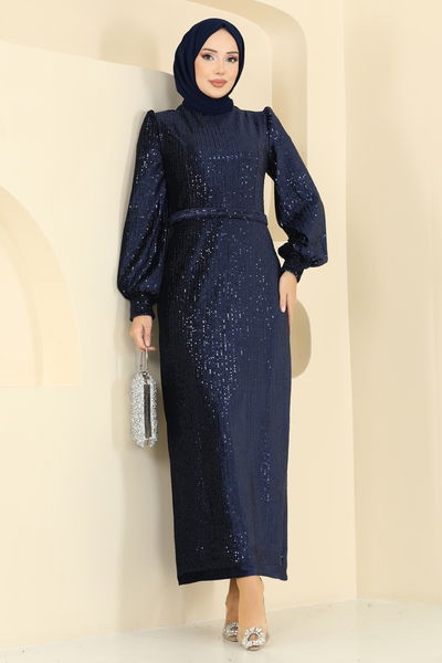 E.L.C. - فستان سهرة كحلي 2834ELC1143-MS - 407753