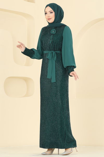 E.L.C.K. - فستان سهرة زيتي 2841ELCK1161-MS - 417005