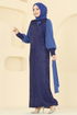 Evening Dress 2841ELCK1161-MS Indigo - Thumbnail