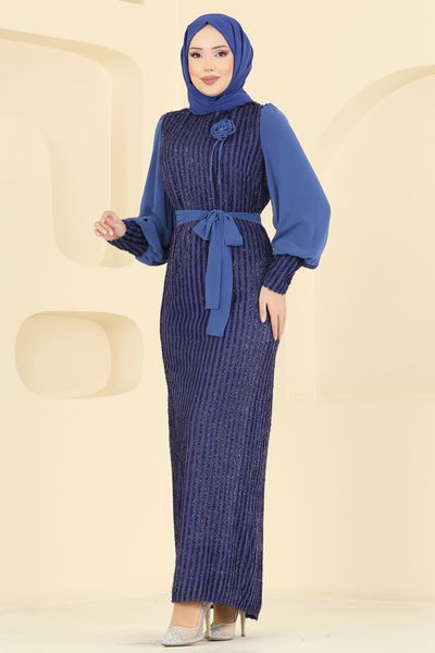 E.L.C.K. - فستان سهرة ازرق 2841ELCK1161-MS - 417008