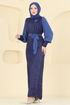 فستان سهرة ازرق 2841ELCK1161-MS - Thumbnail