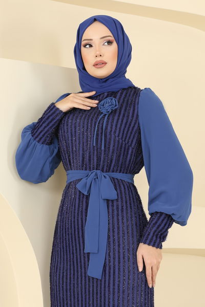 E.L.C.K. - فستان سهرة ازرق 2841ELCK1161-MS - 417010