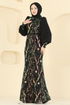 Evening Dress 2847ELCK1161-MS Black - Thumbnail