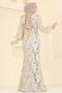 فستان سهرة ذهبي 2847ELCK1161-MS - Thumbnail