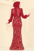 فستان سهرة احمر 2847ELCK1161-MS - Thumbnail